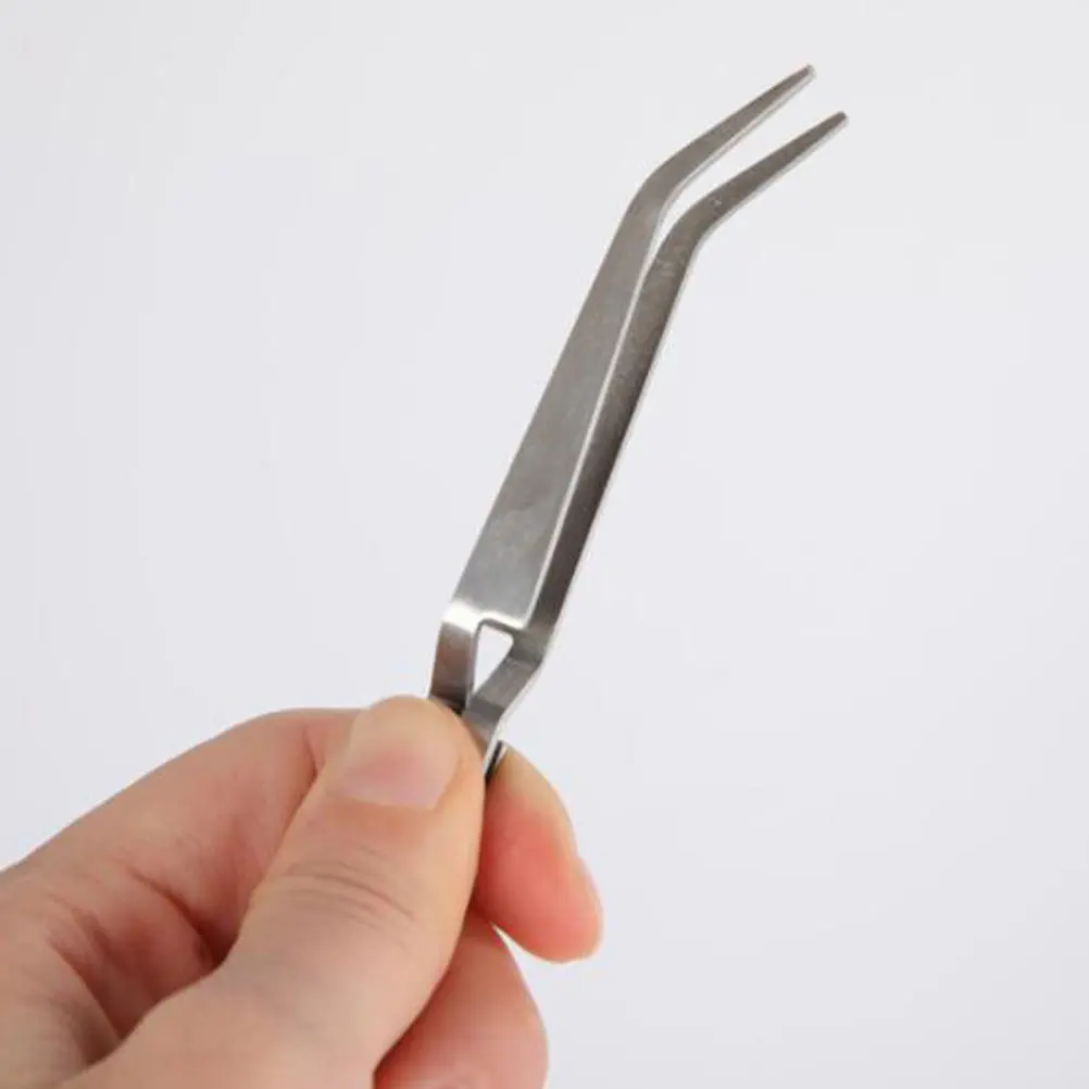 2Pcs Stainless Steel Nail Shaping Tweezer Set Multi-Function Manicure Clamp for False Nails Gel Acrylic Cuticle
