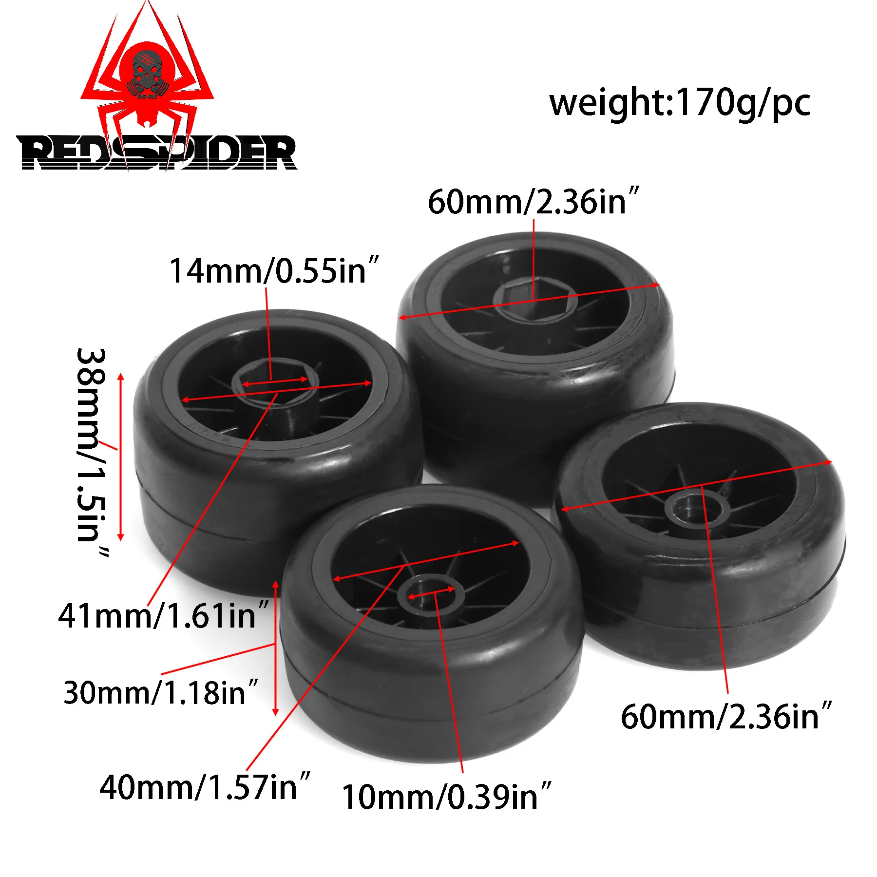 1/10 RC سيارة F1 سباق الإطارات المطاطية للعجلات الأمامية والخلفية 4 قطعة لقوى الفريق 1/10 F1