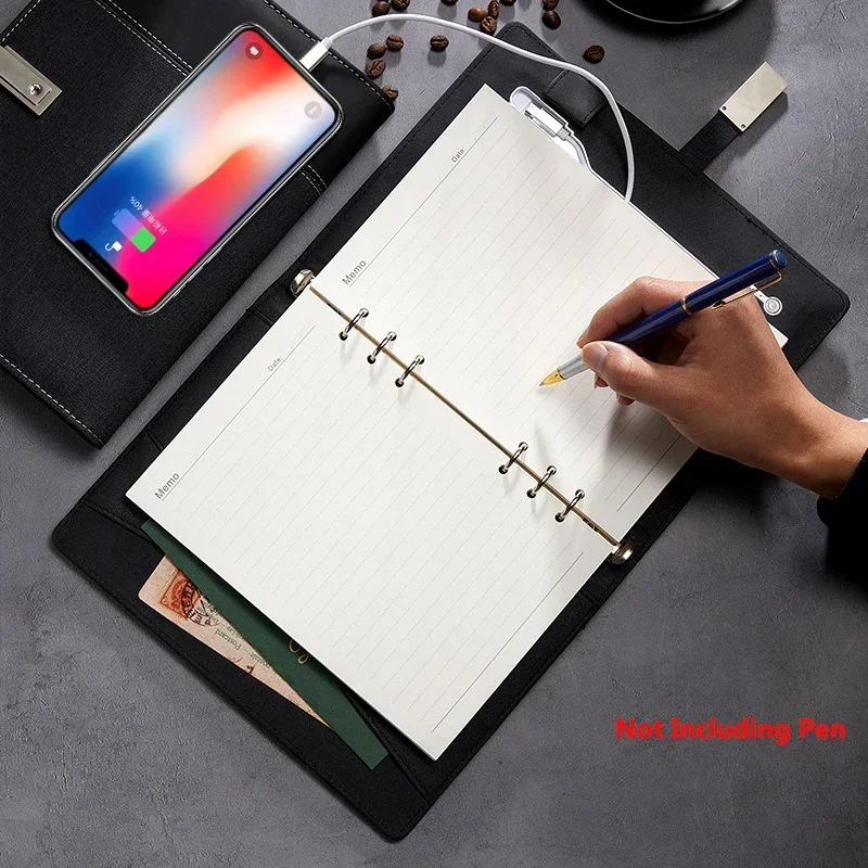 สมาร์ทโน้ตบุ๊คไร้สายชาร์จ 8000mAh แหล่งจ่ายไฟสําหรับนักออกแบบนักเรียนธุรกิจบันทึกบันทึกบลูทูธการเขียน Notepad