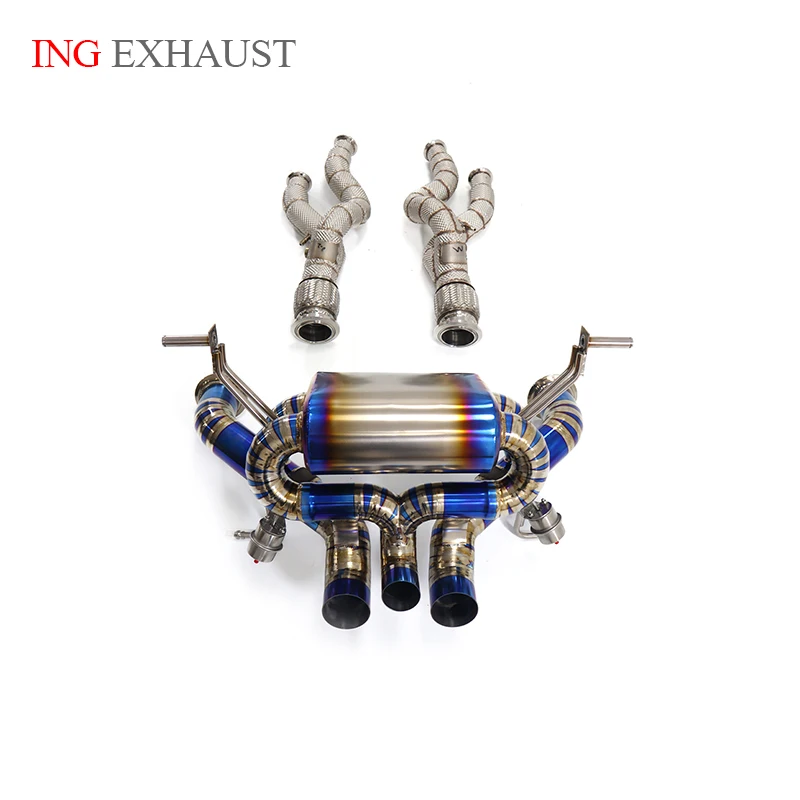 

ING Titanium Alloy Vacuum Catless Valve Catback for Lamborghini Aventador S LP740-4 Lp740 Engine Muffler DIY Exhaust System