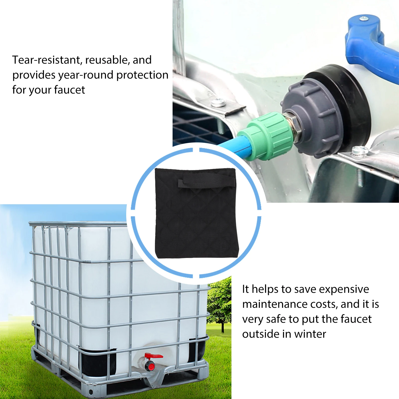 

Faucet Cover Reusable Winter Insulated Outdoor Sock For Freeze Protection Hose Bib Cover Works With All Faucets Resists