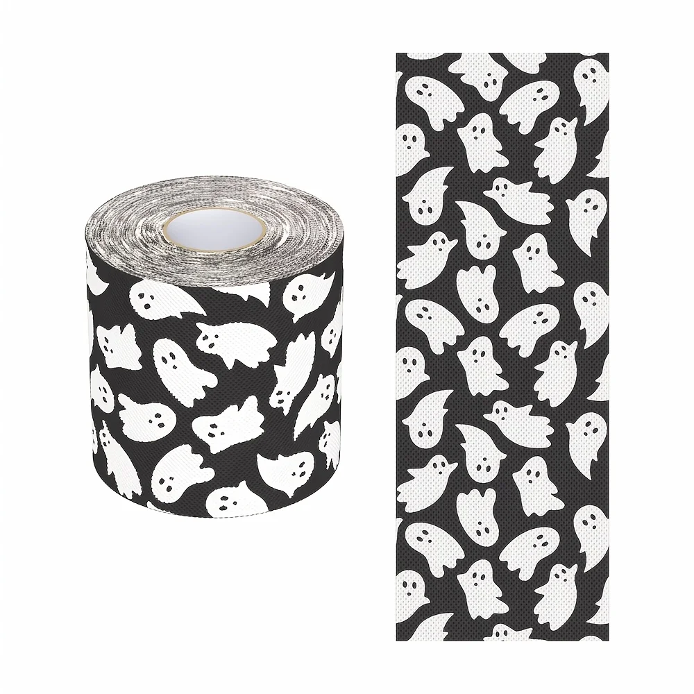 White Printed Toilet Paper Halloween Birthday Party Decoration