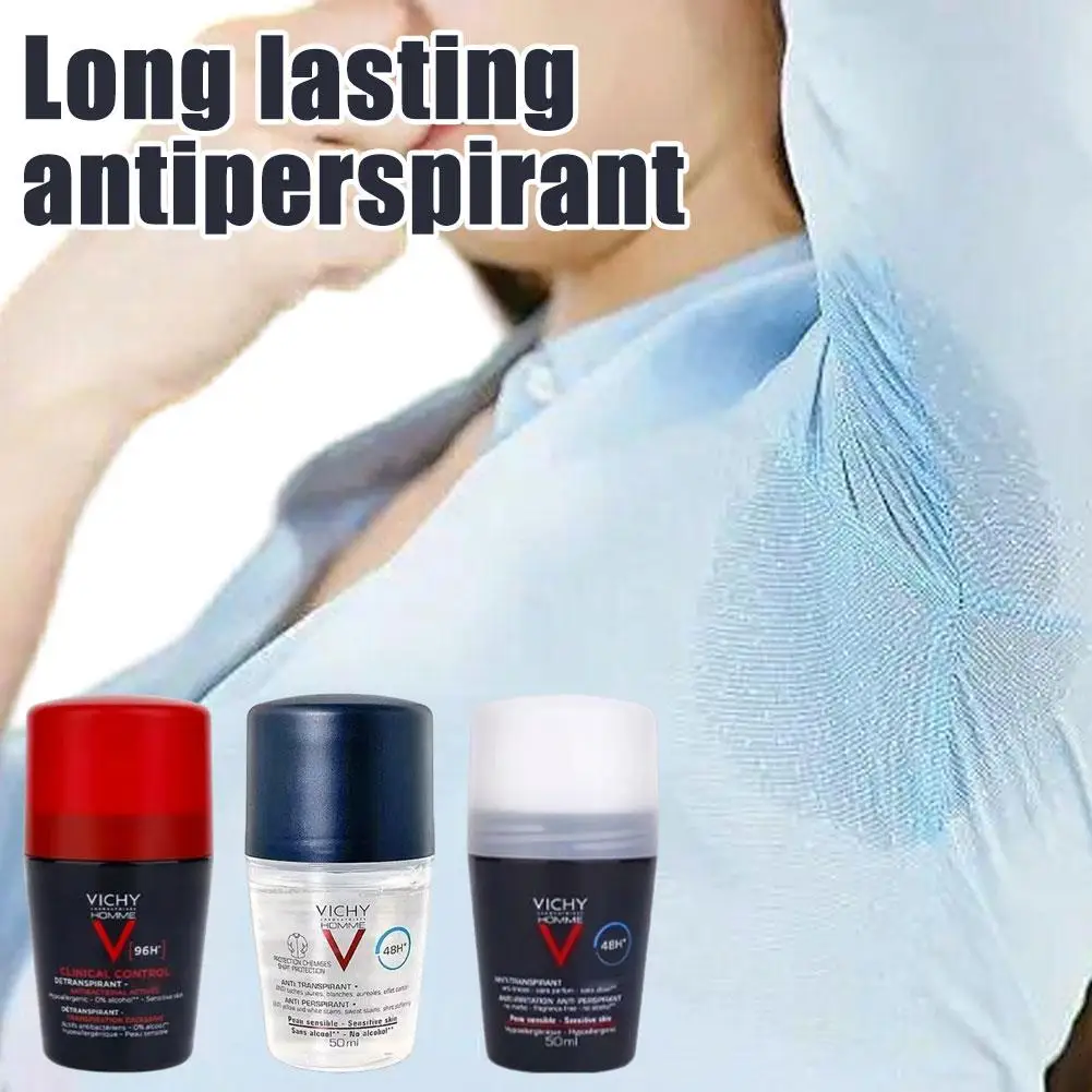 VICHY anti-transpirant rouleau sur déodorants résistants à la sueur confortables Anti-transpiration supprimer les odeurs de sueur maintenir le parfum soins de la peau
