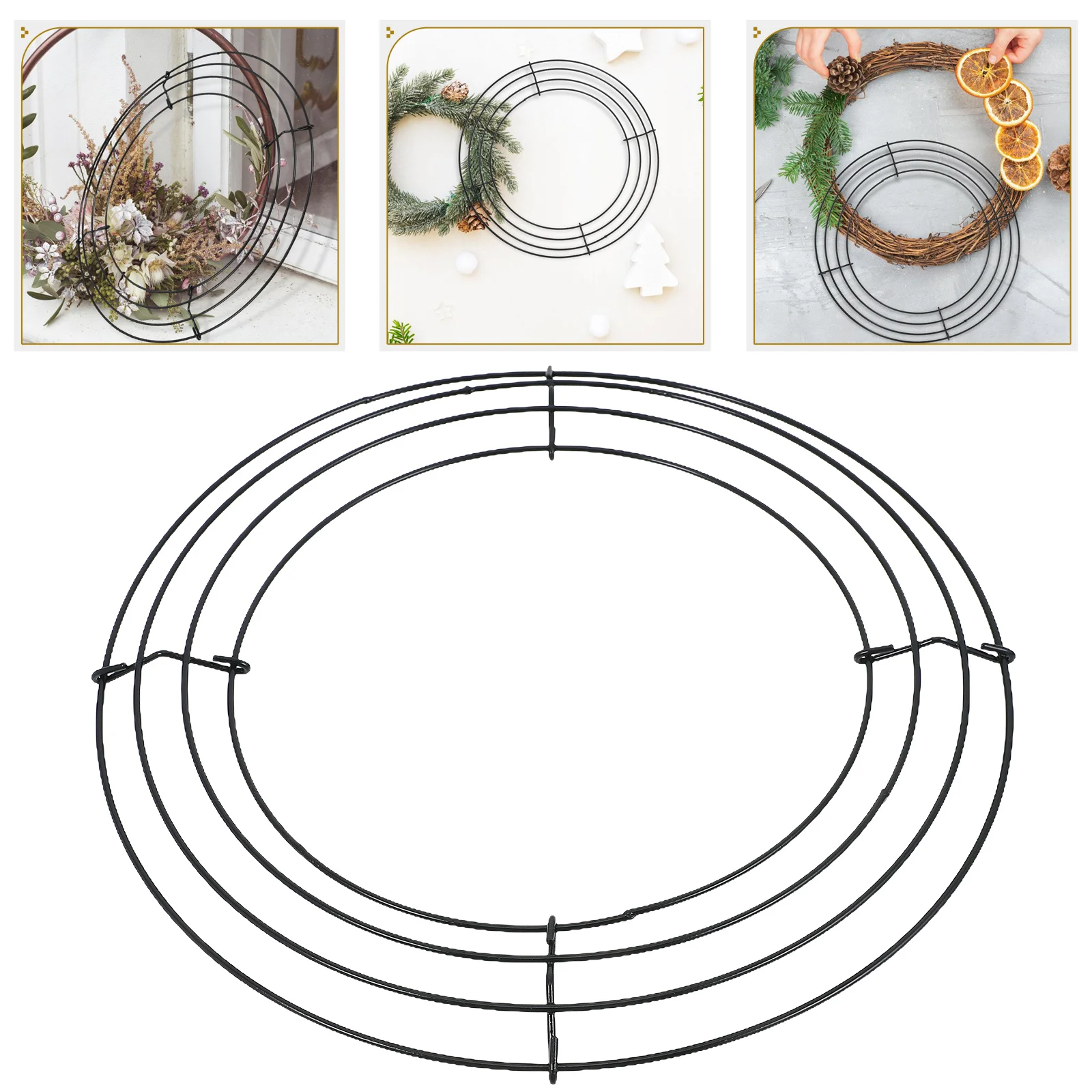 

1Pcs Iron Wreath Loop Solid Structure Christmas Wreath Base DIY Wreath Frame Garland Frame Home Decor Accessory Garland Loop