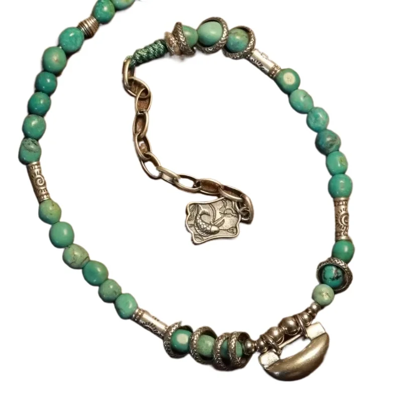 새로운 중국 스타일의 청록색 파란색 발찌 여성 틈새 디자인 이국적인 발찌