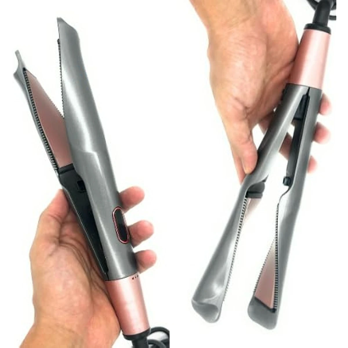 Haarglätter und Lockenwickler, 2-in-1, Keramik-Turmalin-Twist, Glättung, Lockenstab, Styling, Glätteisen, Werkzeug mit zwei Spannungen