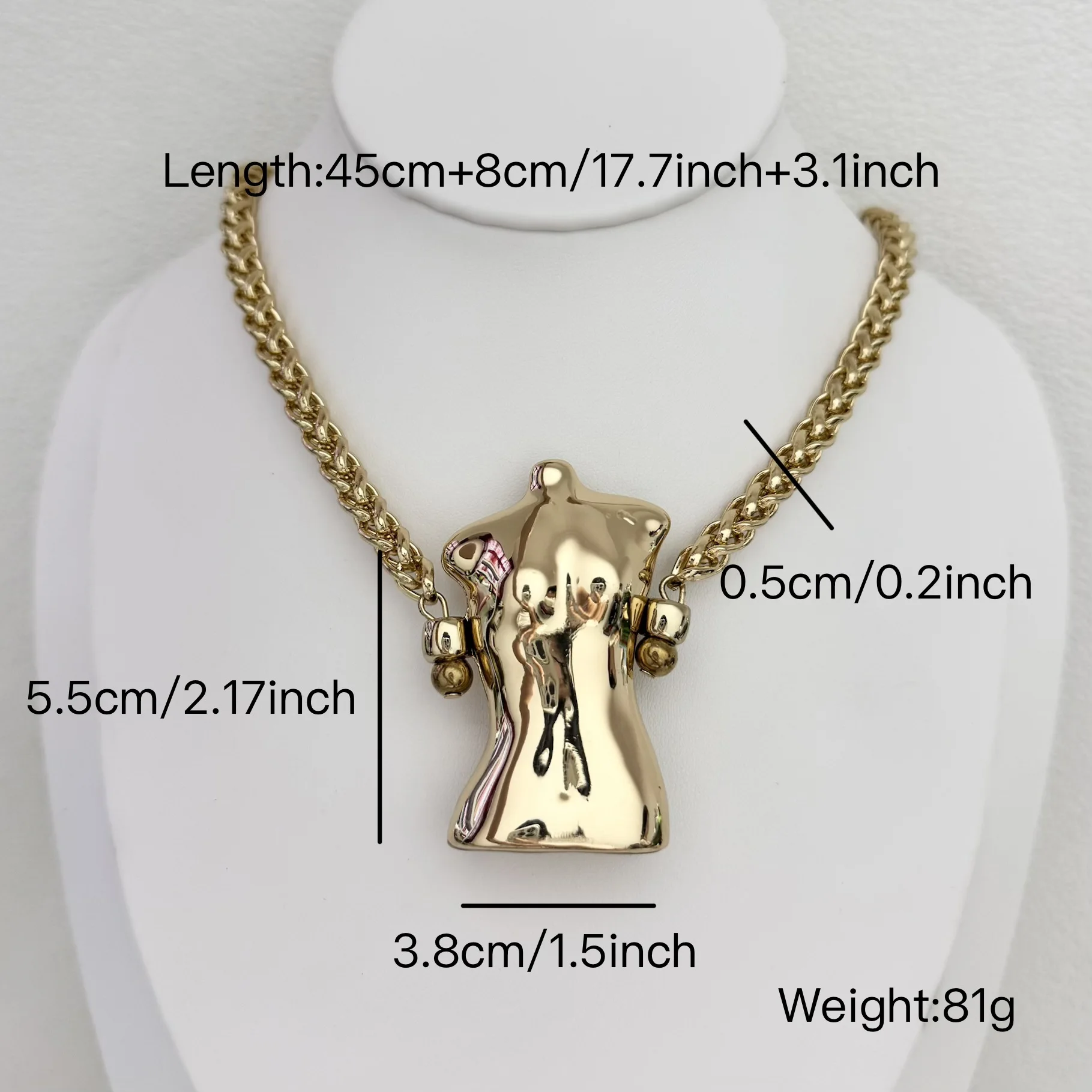 Fashion Exaggerated Abstract Female Body Necklace Hip Hop Punk Metal Pendant Women Clavicle Chain Party Jewelry Gift