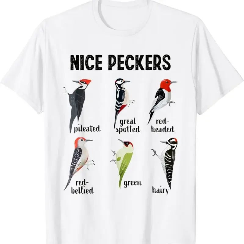 Funny Woodpecker Nice Peckers bird watching T Shirt