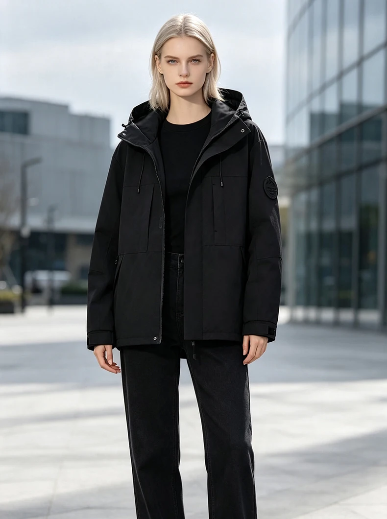 LNGXO Wasserdichte Windjacke für Damen und Herren, Outdoor-Sport, winddichte, einlagige Jacke, Wander-, Trekking-, Bergsteiger-Regenjacke – Detail 27