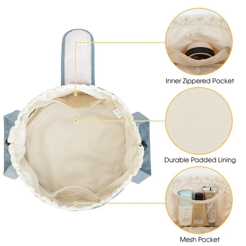 Large Capacity Makeup Bag Travel Cosmetic Organizer Waterproof Drawstring Bucket Bag Gift for Women