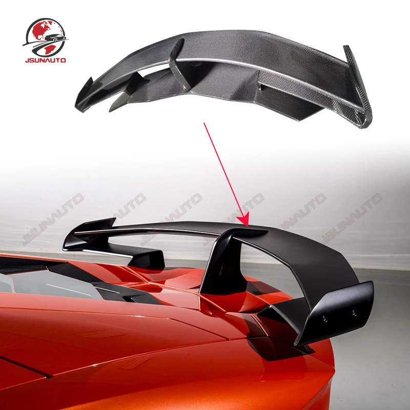 

Facelift To LP740 SVJ Style Carbon Fiber Rear Spoiler Wing For Aventador LP700 LP720 SVJ Trunk Tail Wing