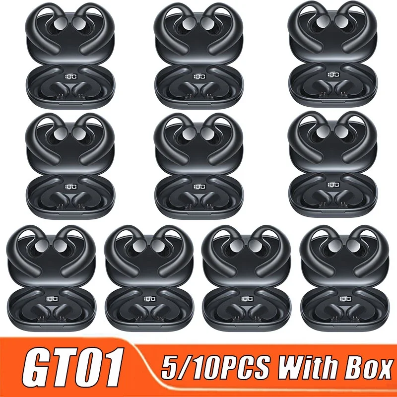 GT01 Headphones Bluetooth Earphones HiFi Earbuds Wireless Headset Wholesale Gaming Sport Men Smart Display Microphones V5.3 TWS