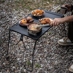 Camping IGT Table Outdoor Tactical Table BBQ Picnic IGT Table Aluminum Alloy Table Drinking Tea Desk Portable Folding Table