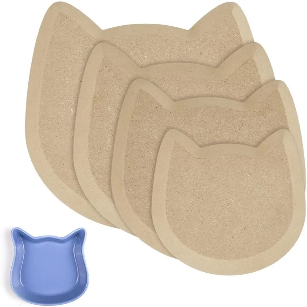 4 Pcs 4 Sizes Ceramics Molds Ceramics Plate Pottery Pottery Tools Cat Head Shape Slump Plate making kit
