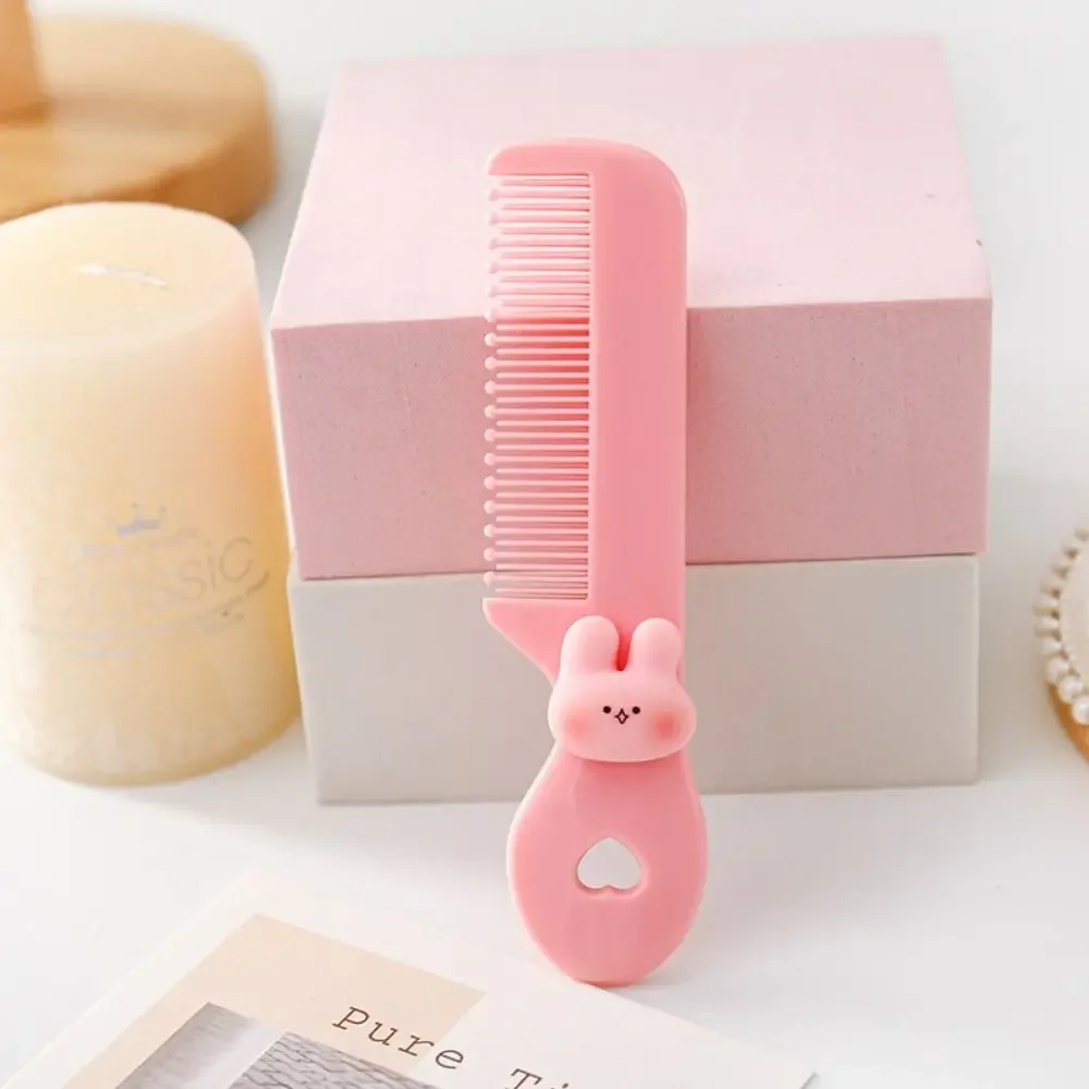 Ins Mini Cute Comb for Baby Girl Boy Small Koran Cartoon Animal Floral Protable Hair Brushes Little Girl Kid Hair Accessories