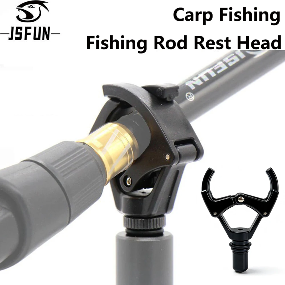 JSFUN 1/2/3Pcs Carp Fishing Rod Rest Head for Bank Sticks Rod Holder Carp Coarse Fishing