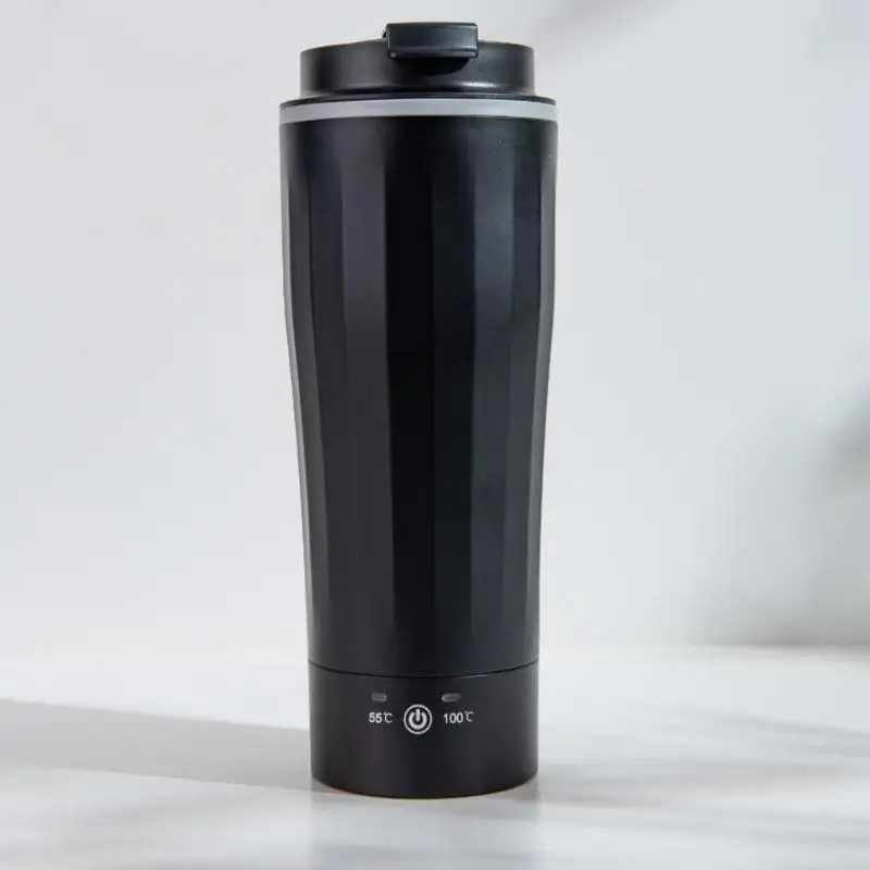 Double Car Beverage Warmer 304 Stainless Steel Heated Travel Mug Leakproof Design For Coffee Hot Drinks