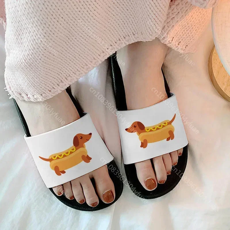 I Love Dachshunds 2021 women slippers Outdoor Flip Flops  Beach Slides Home Slippers Slip on Sandals Female Shoes