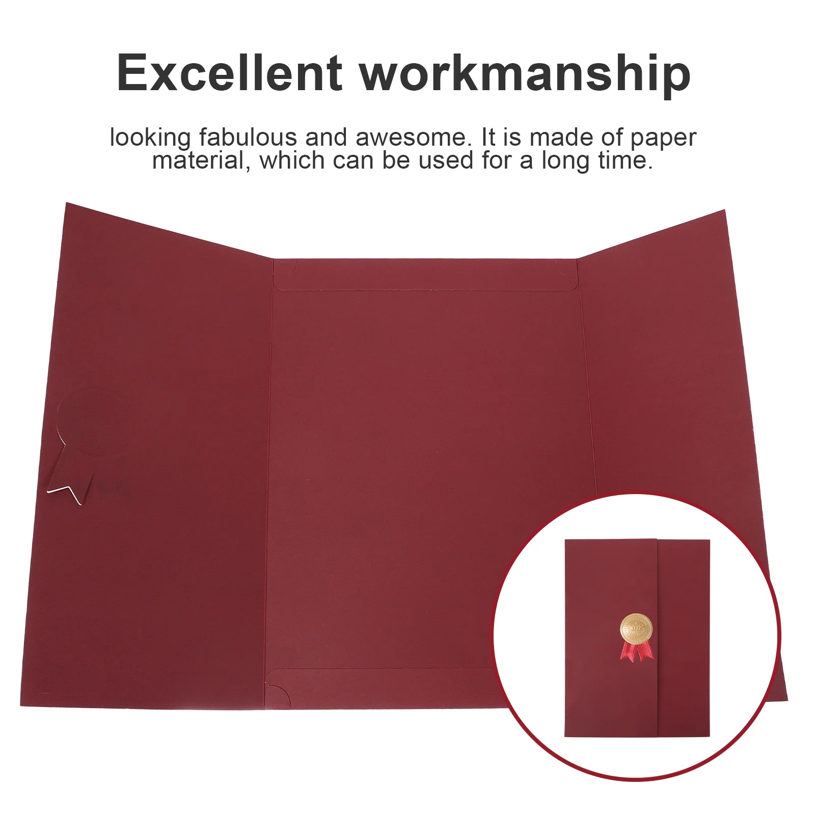 Fotografia 4: 3 pçs certificado capa de papel diploma titular três vezes prêmio documento protetor para graduação participação realização exibição