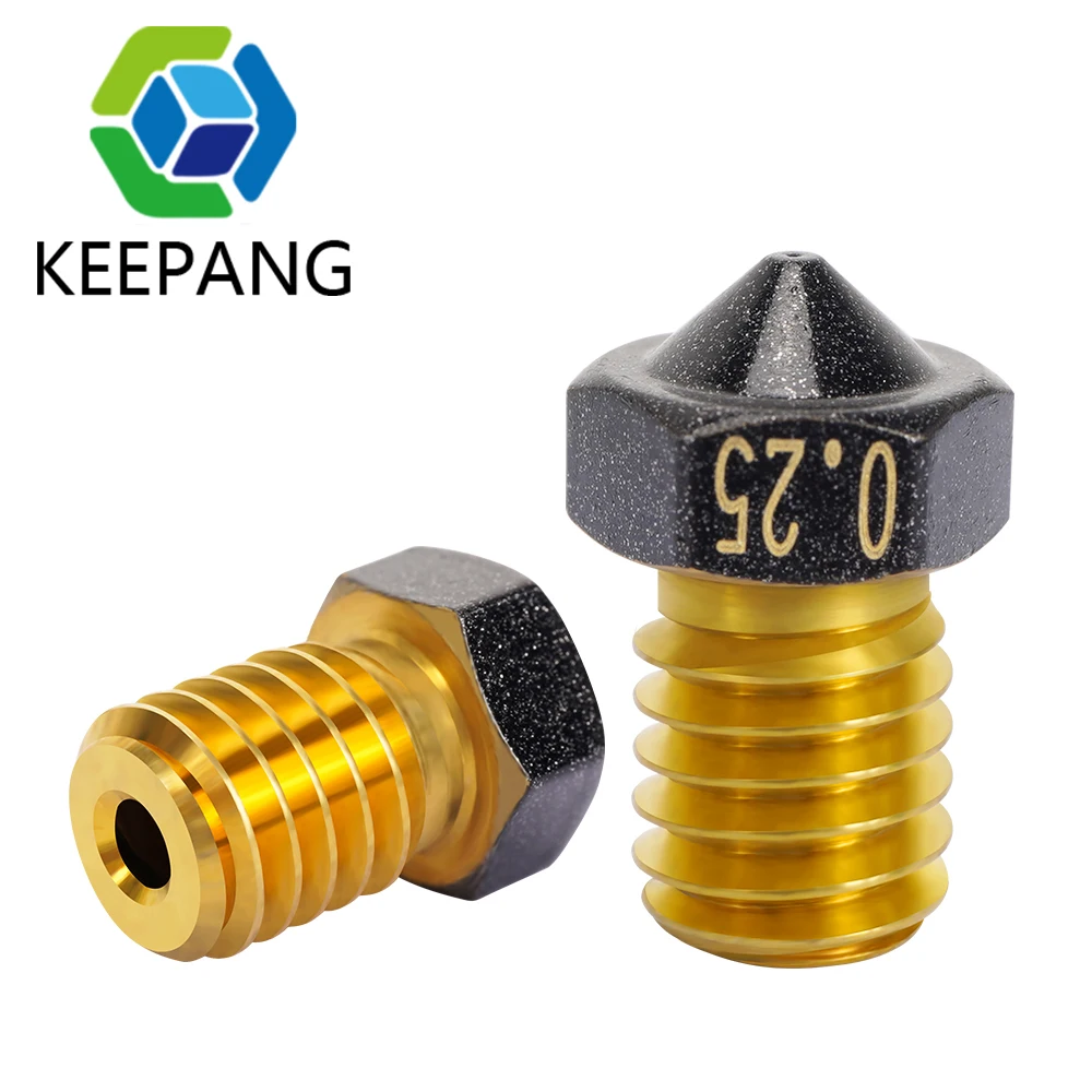 

2PCS E3D Brass PTFE coating Nozzle Non stick PLA Extruder Print Head Upgrade Nozzle For 1.75MM for Ender3 Pro