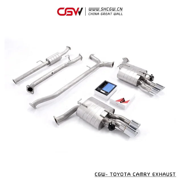 Trustable Quality Active Sound Exhaust Muffler with Electric Valve Control for 8th Gen Camry 2.0 2.5 Dual Chrome Tips - view 3