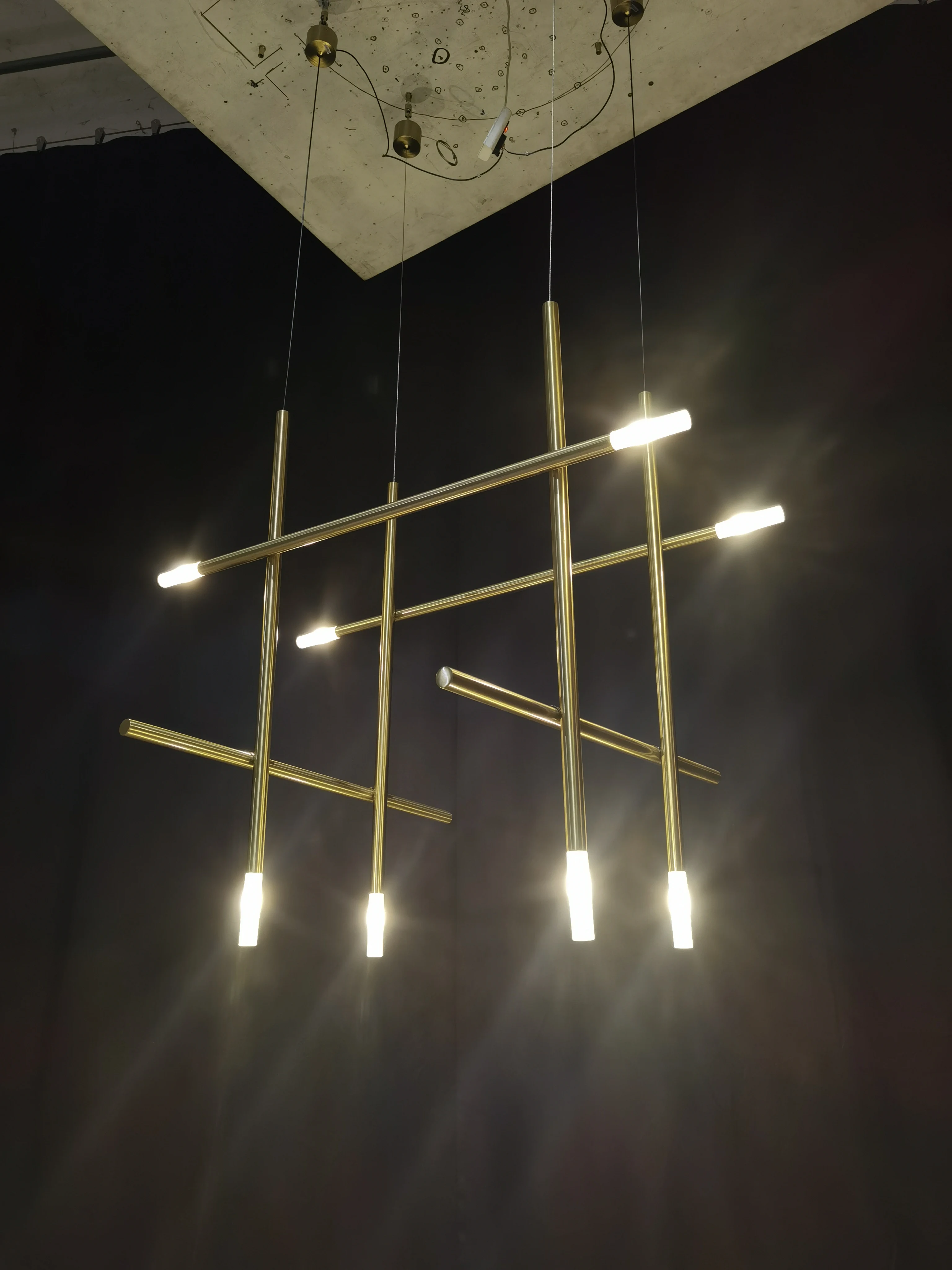 Nordic Stil Moderne Stick Form Gold Moderne Decken Lampe Licht Innen Beleuchtung LED Kreative Kronleuchter