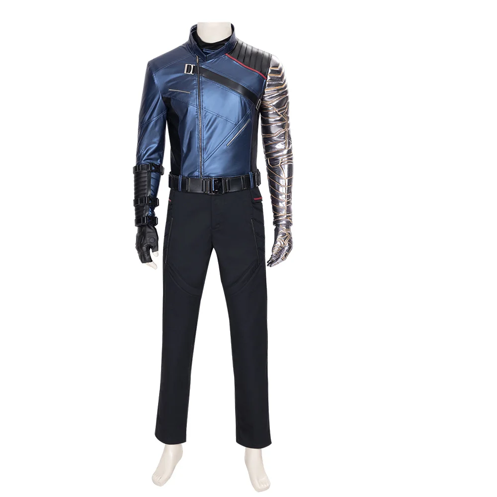 Bucky Costume Cosplay Uomo Uniformi da battaglia con accessori Abiti da festa di Halloween