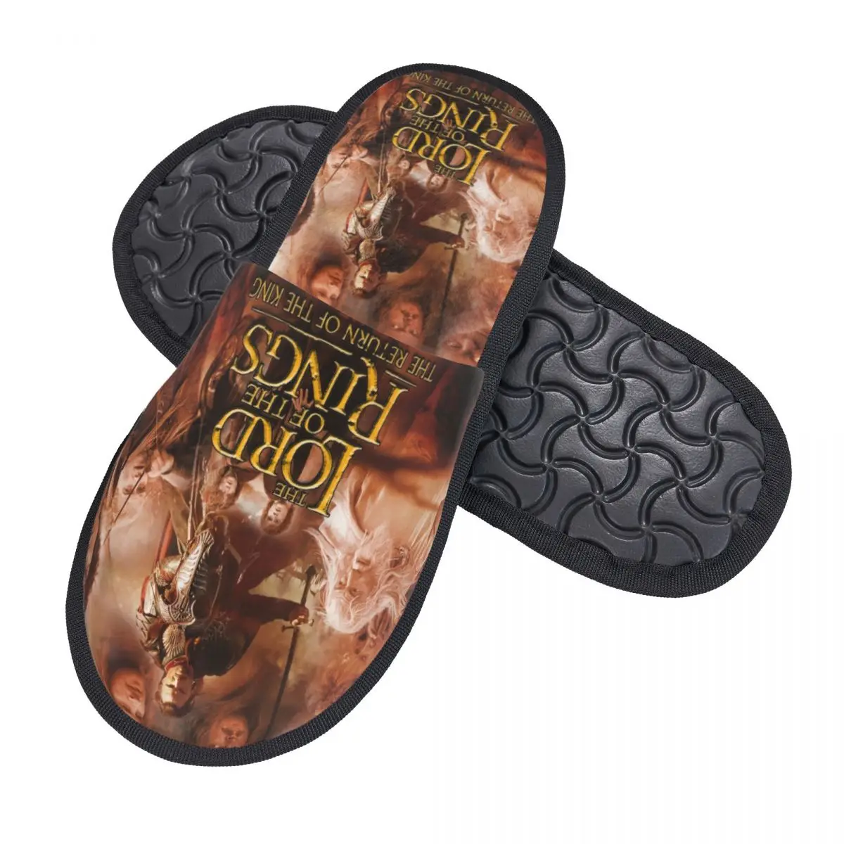 Custom British The Lord Of The Rings Cozy Scuff Memory Foam Slippers Women Fantasy Novel Film Spa House Shoes