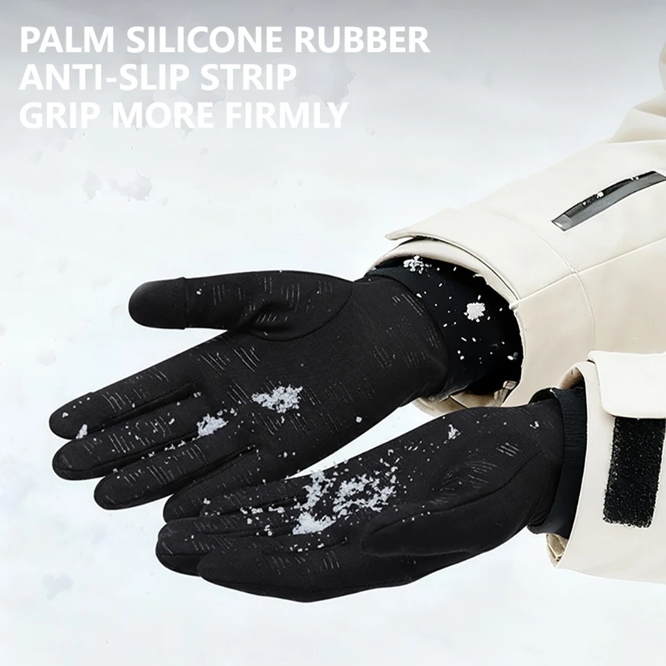 Kokossi inverno fino macio tela de toque luvas térmicas à prova de frio leve forro à prova de vento velo flip dedo das mulheres dos homens luvas