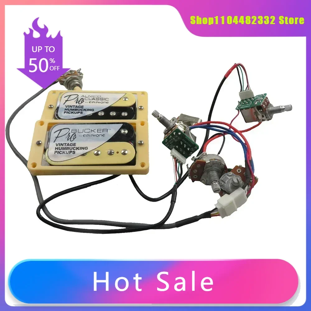 

H X Shop Store--Alnico Humbucker Pickups – Classic & Pro Bucker Set with Premium Wiring Harness for Electric Guitar"