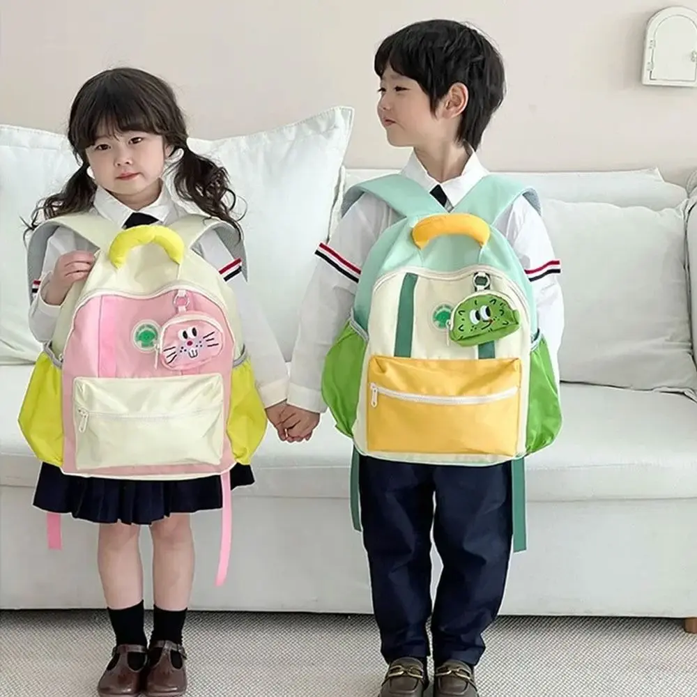 Mochila escolar ligera para estudiantes, mochila escolar para niños a juego de colores a la moda con dibujos animados, bolsas bonitas para libros de gran capacidad
