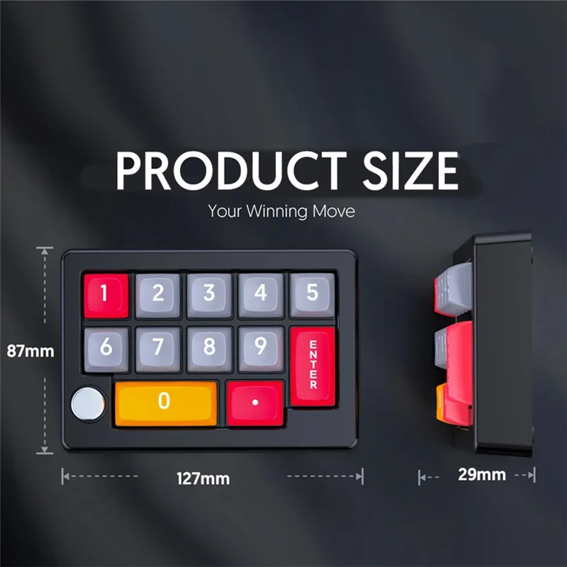 Superb 13 Key Macro Programmable Keyboard Fully Hot Swappable Mechanical Switch 7 Color RGB Light Gaming Keyboard-Purple Easy In