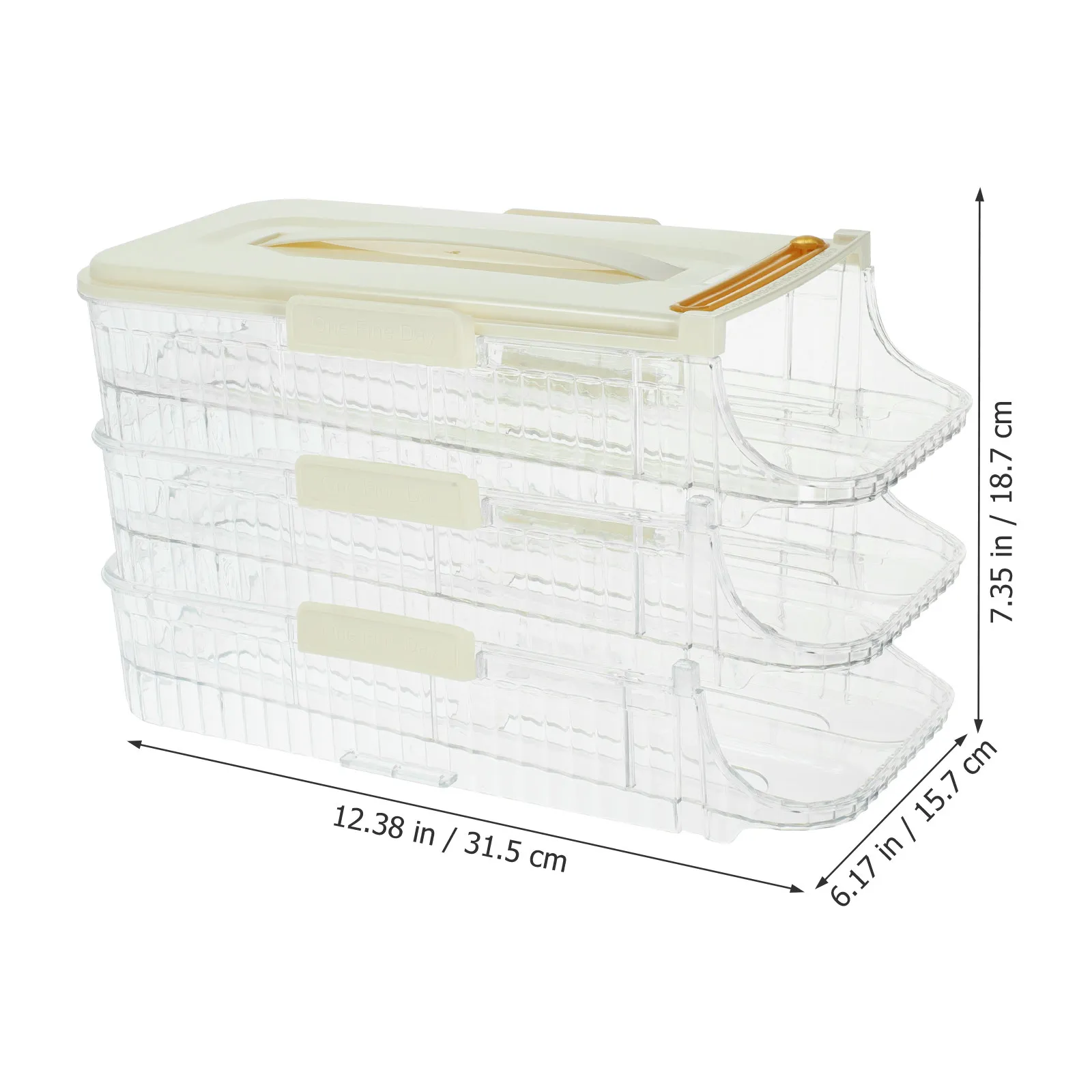 Egg Holder for Refrigerator 3 Layer Clear Plastic Storage Container Large Capacity Easy Access Kitchen