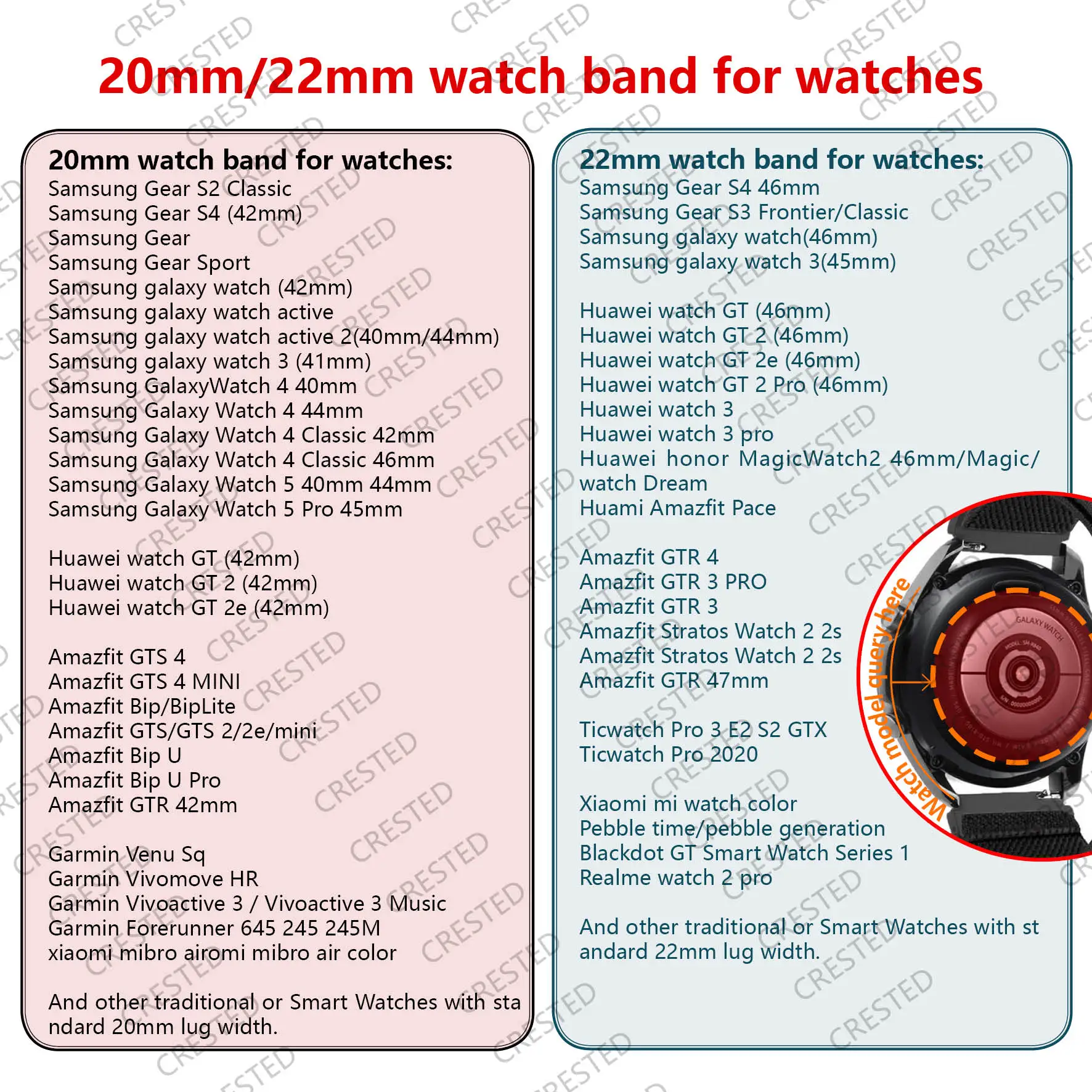 Cinturino da 20mm 22mm per Samsung Galaxy Watch 7/6/5pro/FE/4/classic/Amazfit bip6 Bracciale con fibbia per paracadute per Huawei Watch gt 5