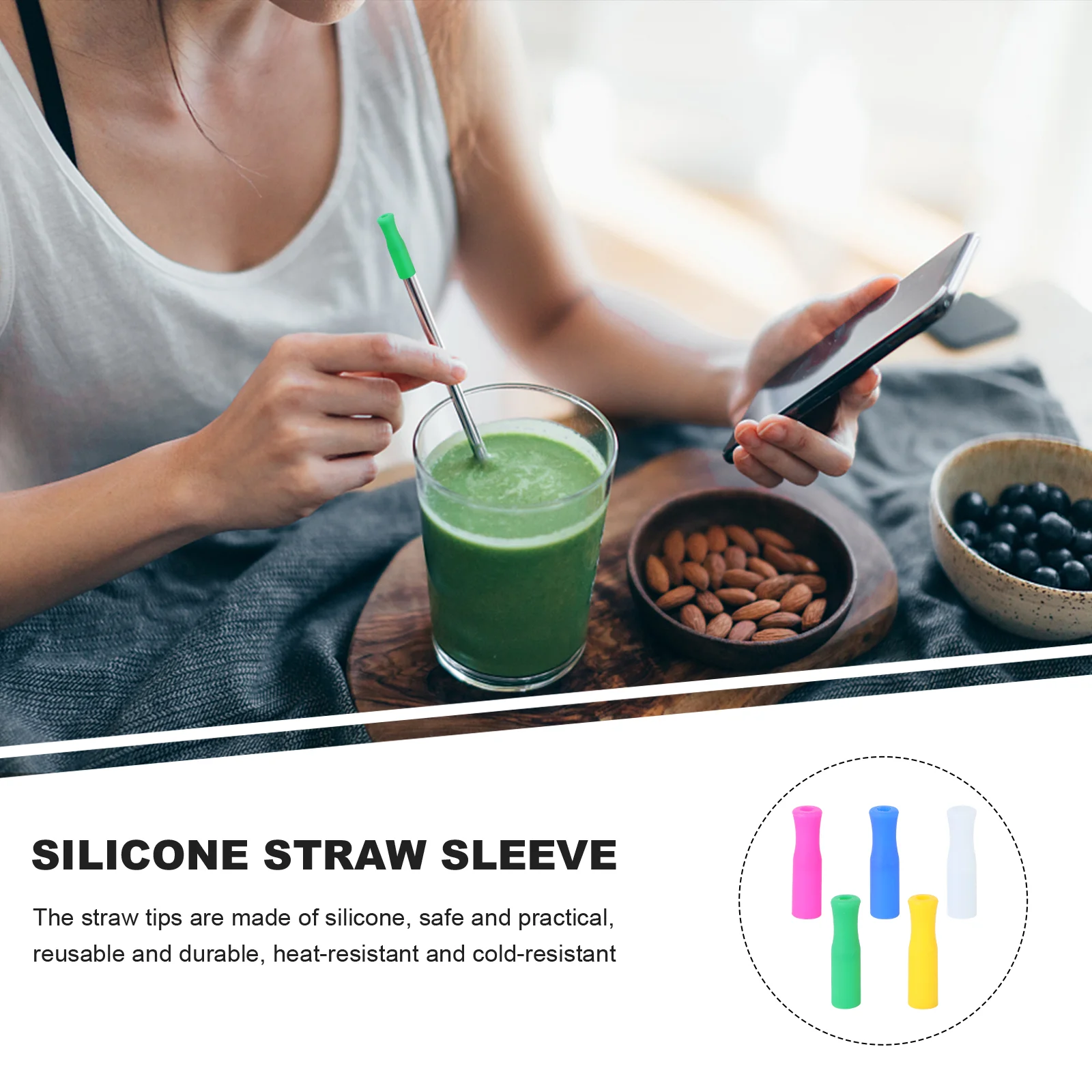 25PCS Silicone Straw Tips Multicolored Food Grade Straws Tips Covers (Random Color) Straws Covers Stainless Steel Straws Cover