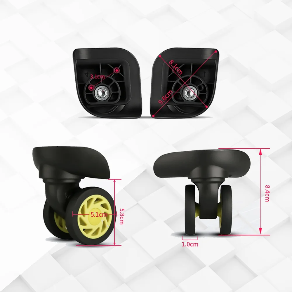 Replacement Mute Wheel Luggage Universal Wheels Suitcases Trolley Case Accessories Business Box Repair Colored