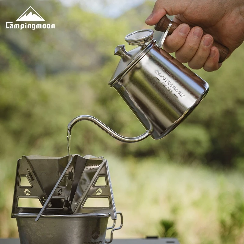 

CAMPINGMOON SW-3 Coffee Hand Brewing Pot Stainless Steel Craftsmanship Gooseneck Fine Mouth Pot Outdoor Water Bottle Coffee Pot