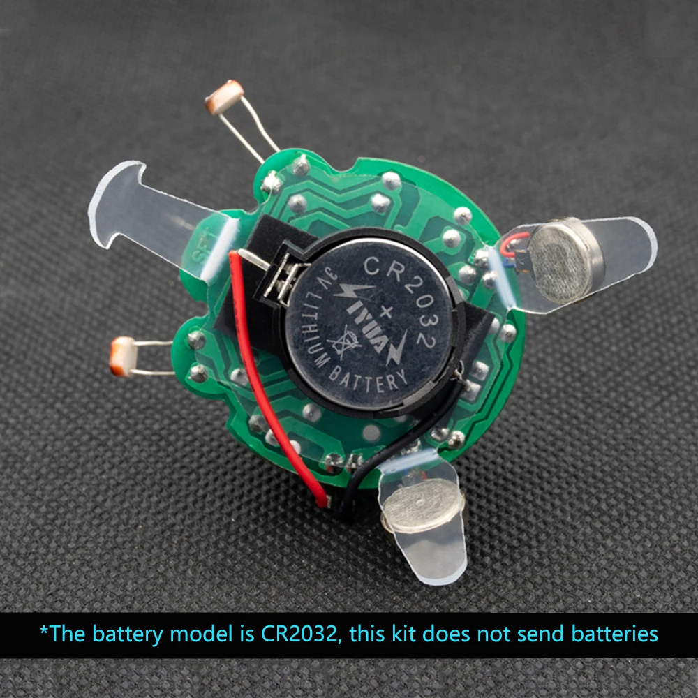 1 Set/LED Breathing Light Soldering DIY Kit Simulated Firefly Flashing Robot Toy Photosensitive Sensor Mobile Robot Part