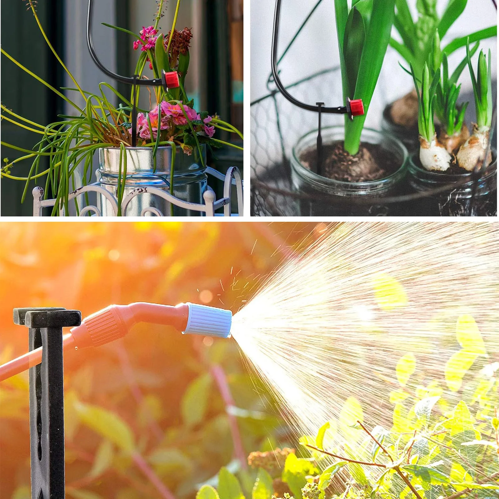 

100Pcs Insert Rod Support Bracket Black Multifunctional Pe Ground Rod Tools for Drip Irrigation Micro Irrigation Accessories