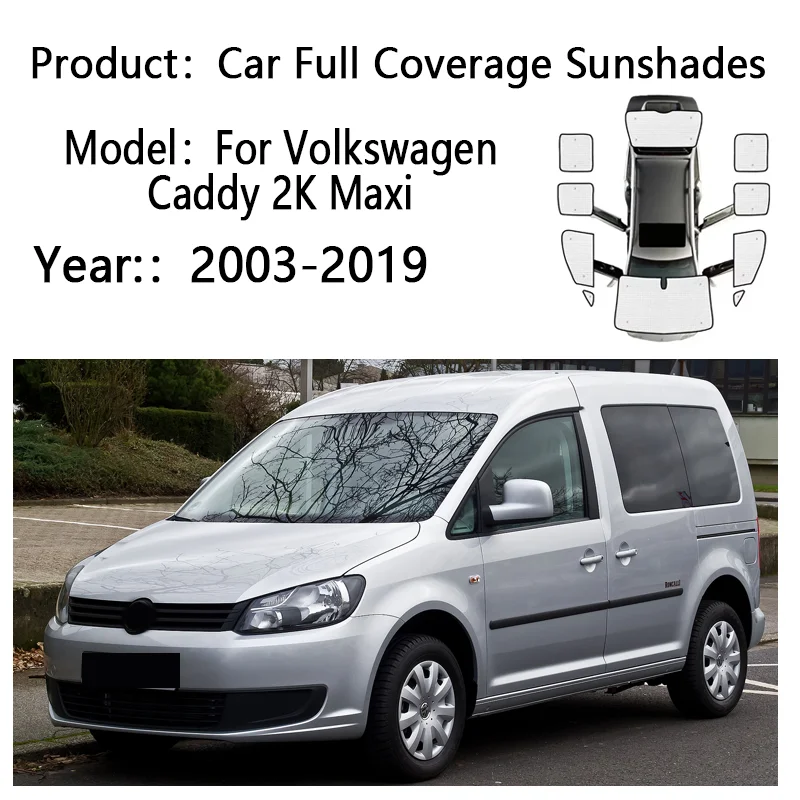 Sunshades For Volkswagen VW Caddy 2K Maxi 2003-2019 2018 2017 2016 Car Anti-UV Sunshade Full Cover Windshield Visor Accessories view 2