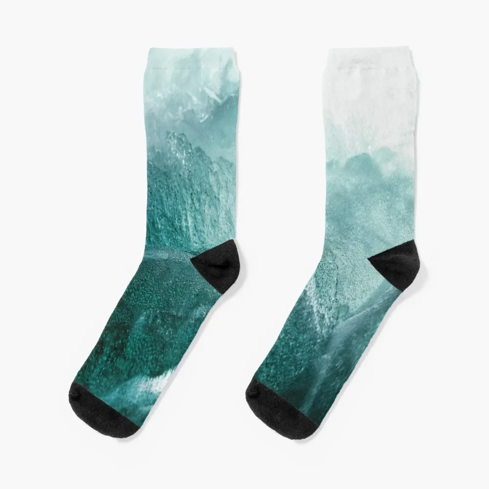 

Stormy Ocean Waves Water Texture Socks hip hop halloween cycling Boy Socks Women's