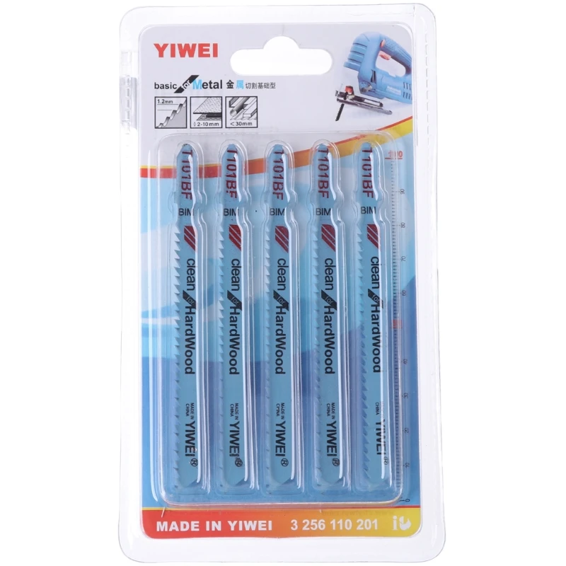 5 ชิ้น T101BF Bi-metal T-Shank จิ๊กซอว์ใบมีดตัดเครื่องมือทำความสะอาดสำหรับไม้เนื้อแข็ง Dropship
