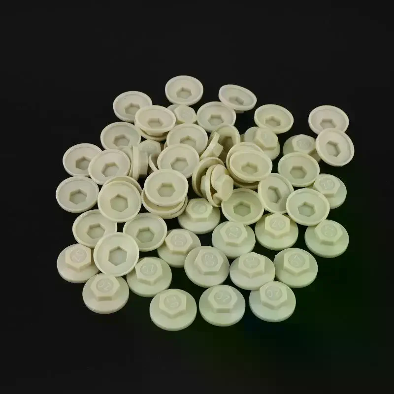 4colors 50pcs Outer Hexagonal Drill Self-tapping Screw Waterproof Cap Self-drilling Screw Cap/color Steel Tile Screw Cap