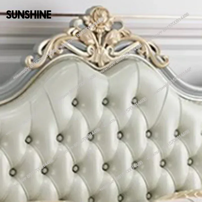 

Vintage Modern Bed Multifonction Nordic Unique Queen French Bed Lounge Woode Headboard Camas Matrimonial BedroomY