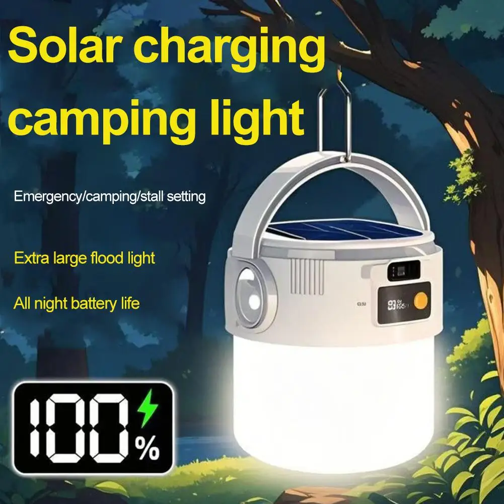 Lanterna de Emergência LED Recarregável USB, Luminária Portátil para Camping, Super Brilhante, Lâmpada Noturna Suspensa para Churrasco ao Ar Livre e Falta de Energia em Casa