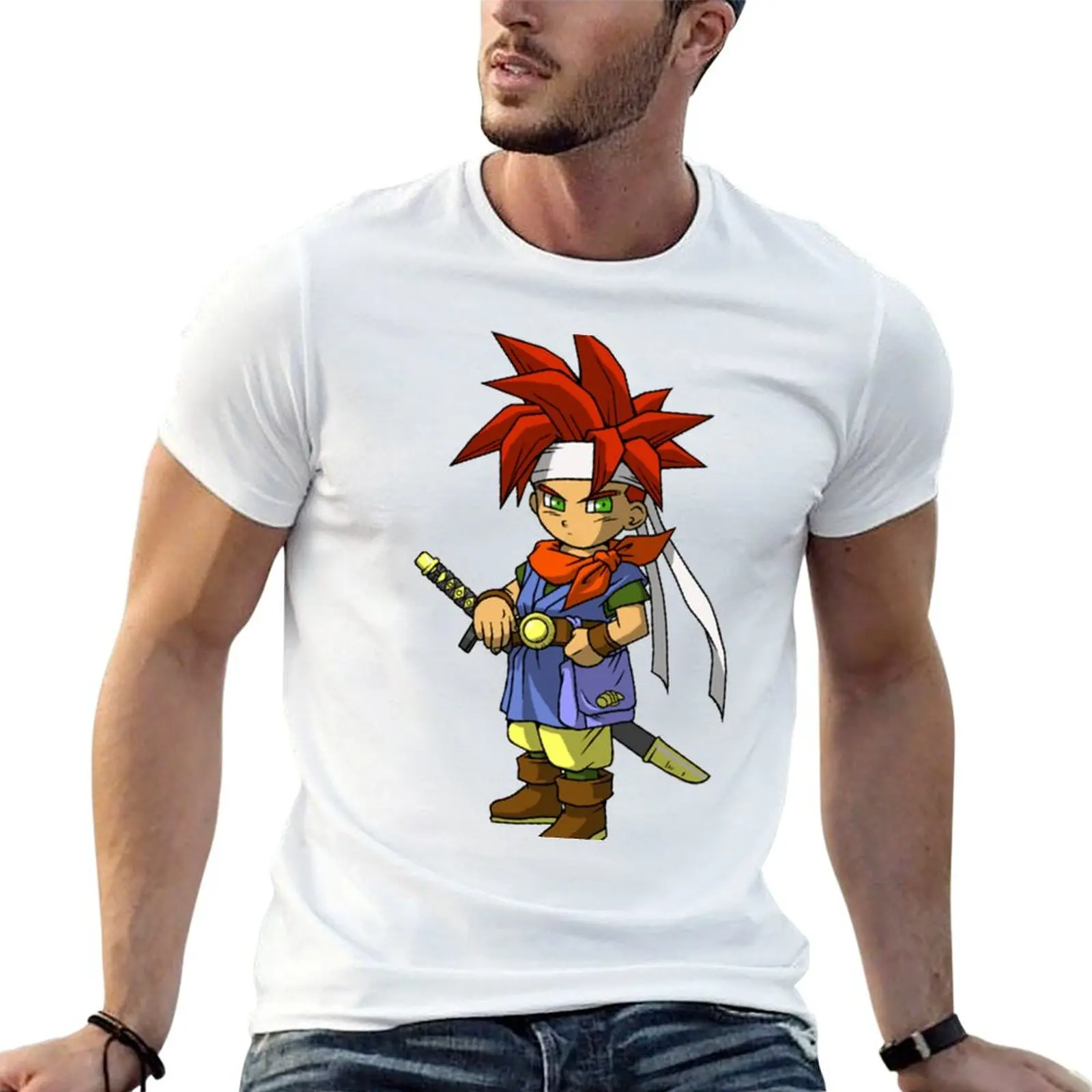 Cartoon Chrono T-Shirt Casual Pattern Print Tee Shirt