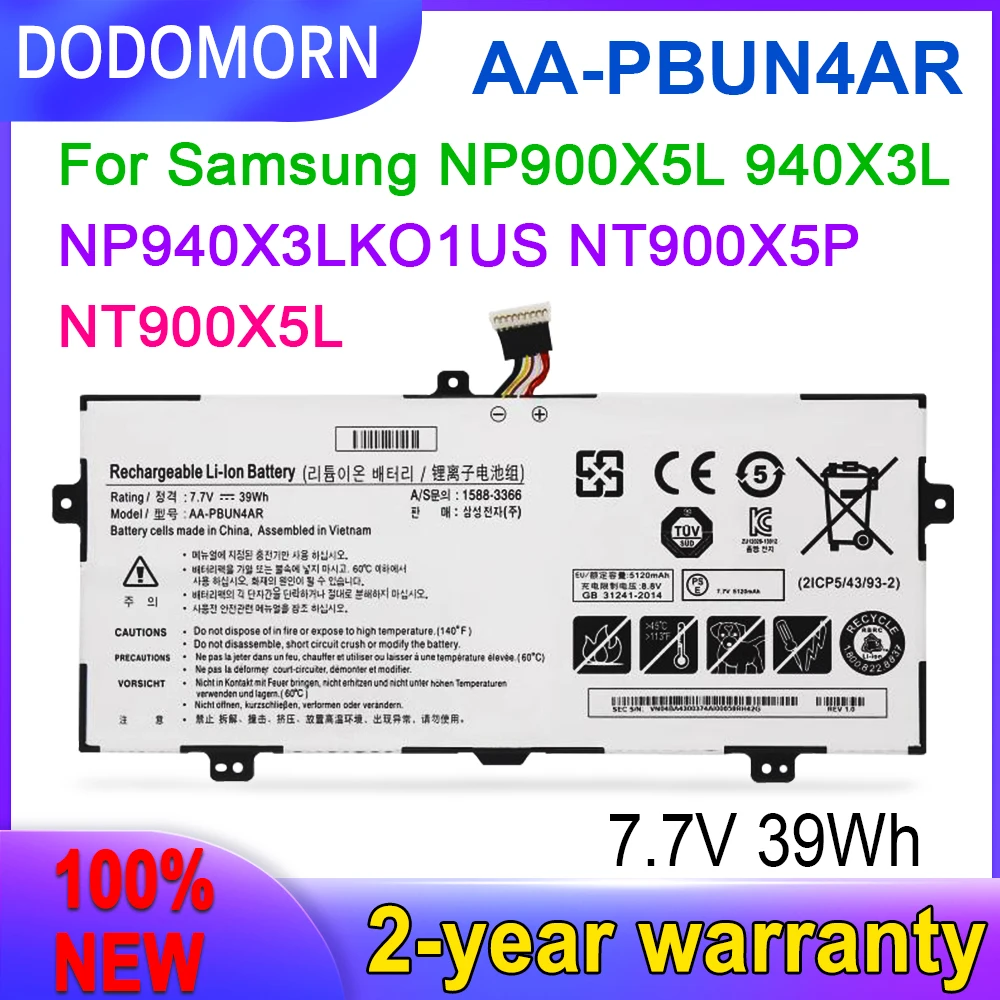 Factory Direct AA-PBUN4AR Laptop Battery For Samsung ATIV Book9 NP900X5L NP940X3L NT900X5H NT900X5W BA43-00375A
