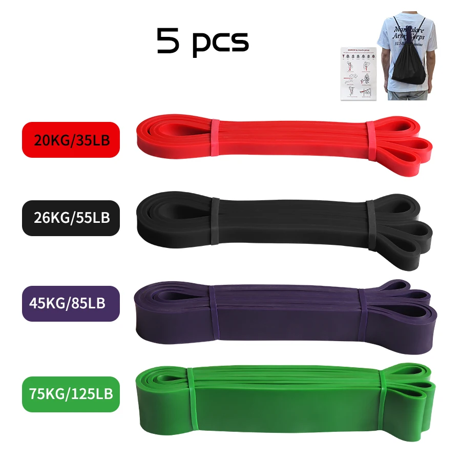 Workout Pilates Latex weerstandsband Oefening elastische band voor sportsterkte Pull Up Assist Band Heavy Duty fitnessapparatuur