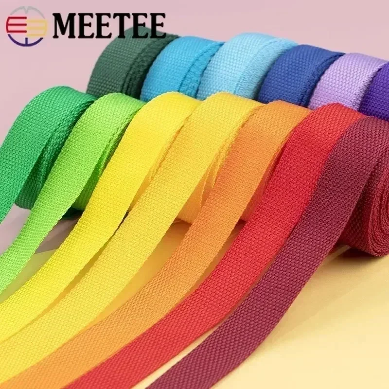 5Meters 20-50mm PP Polypropylene Webbing Tapes for Strap 1.1mm Thick Nylon Bag Safety Belt DIY Clothes Sewing Accessories