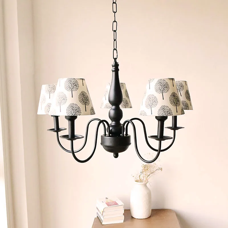 

Retro chandelier Nostalgic country style modern simple creative personality bedroom living room study American chandelier